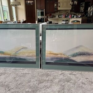 Rare limited set - hand signed, gallery framed art, German artist Renata Zerner.